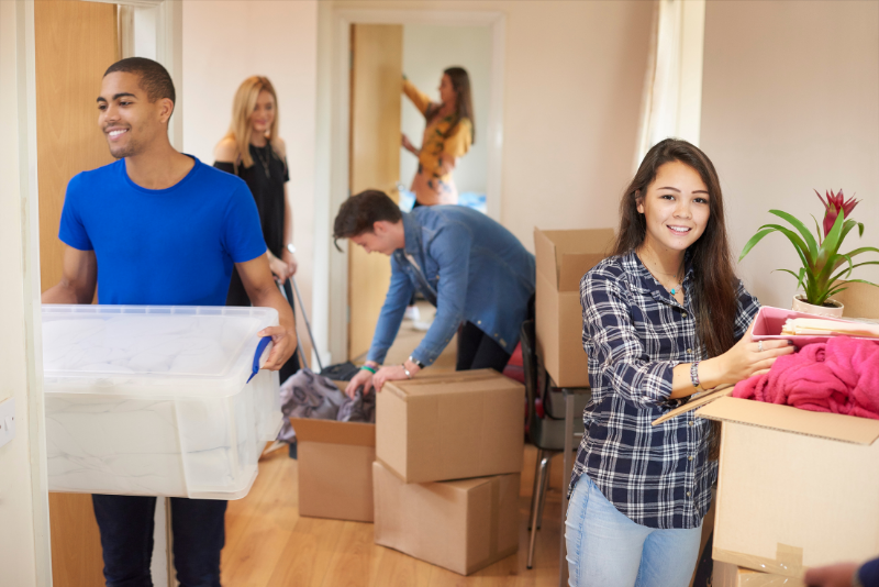 Students rent a room and live together for college.